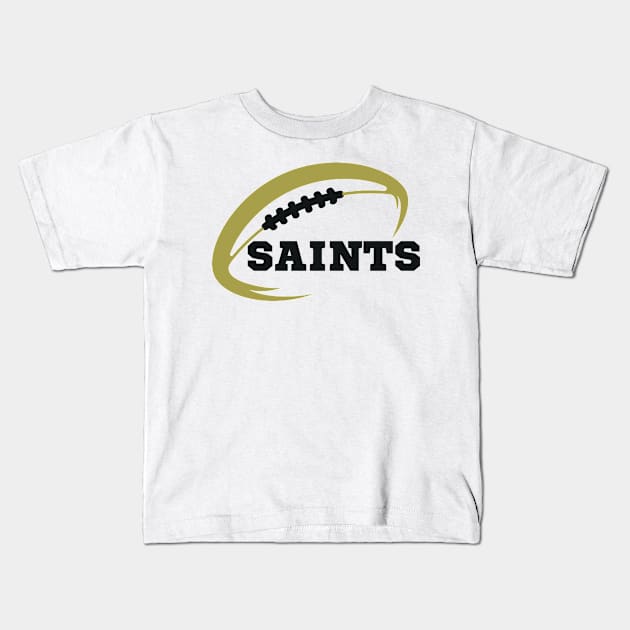 saints football Kids T-Shirt by soft and timeless